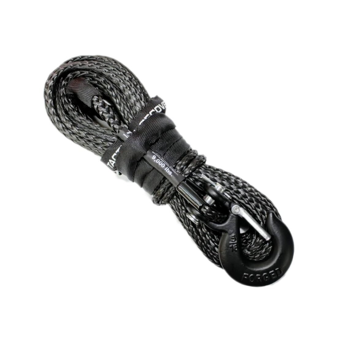1/4 winch rope with black hook